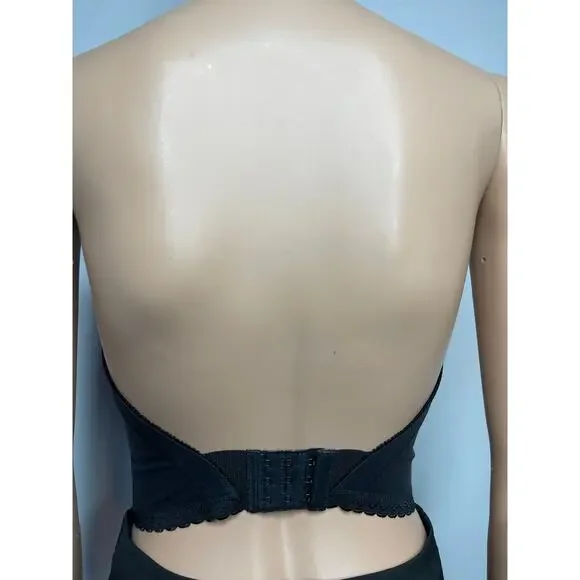 Vintage Victoria Secret Black Lace Corset Size 34C Gold Label - Picture 2 of 10